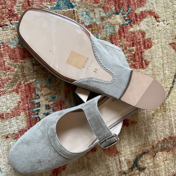CREATURES OF COMFORT Women's Lucca Suede Mary Jane Mules In Mink Size 39 - Picture 2 of 4
